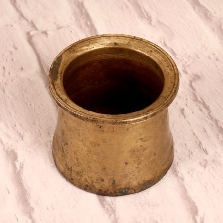 Vintage Handmade Holy Panchpatra Pot Made of Finest Brass