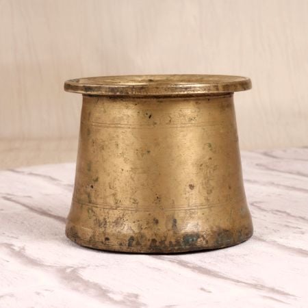 Vintage Handmade Holy Panchpatra Pot Made of Finest Brass