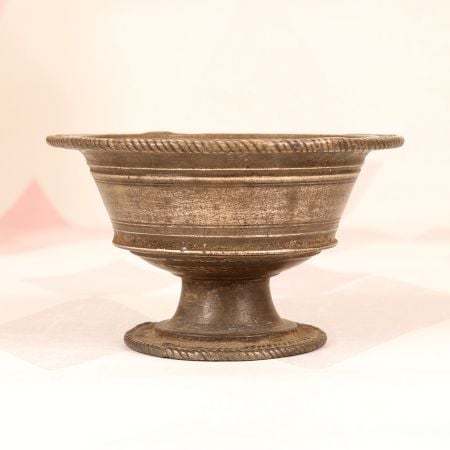Vintage Hindu Rituals Brass Kumkum Cup for Prayer Room