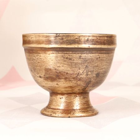 Traditional Holy Brass Kumkum Tilak Cup for Prayer Room