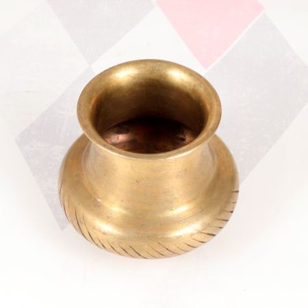 South Indian Handmade Sturdy Brass Holy Water Pot for Decoration