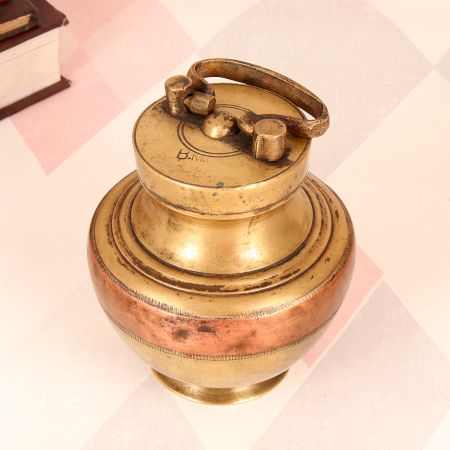 Indian Finest Brass Holy Ganga Jali Pot for Hindu Rituals