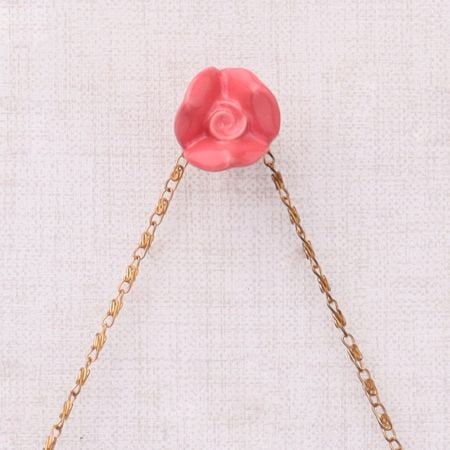 Pink Small Rose Ceramic Wall Hook