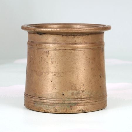 Indian Traditional Small Brass Panchpatra Pot for Rituals