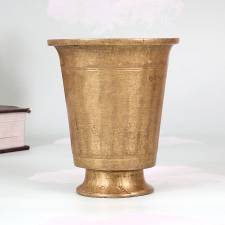 Handcrafted South Indian Holy Brass Glass for Prayer Room