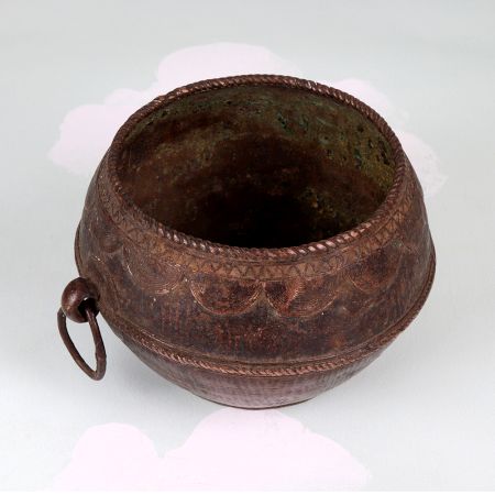 Vintage Finish Handmade Brass Measuring Bowl from Odisha