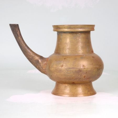 Antique Brown Finish Holy Water Pot Made of Finest Brass