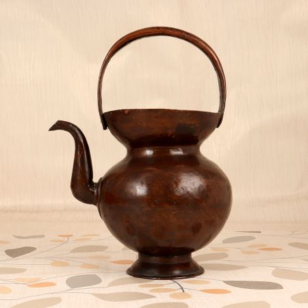 Himalayan Art Plain Brown Holy Kamandal Made of Finest Copper