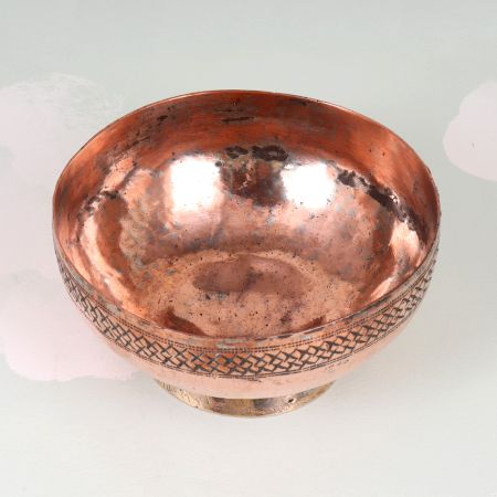 Premium Copper Handmade Islamic Bowl for Indoor Decoration