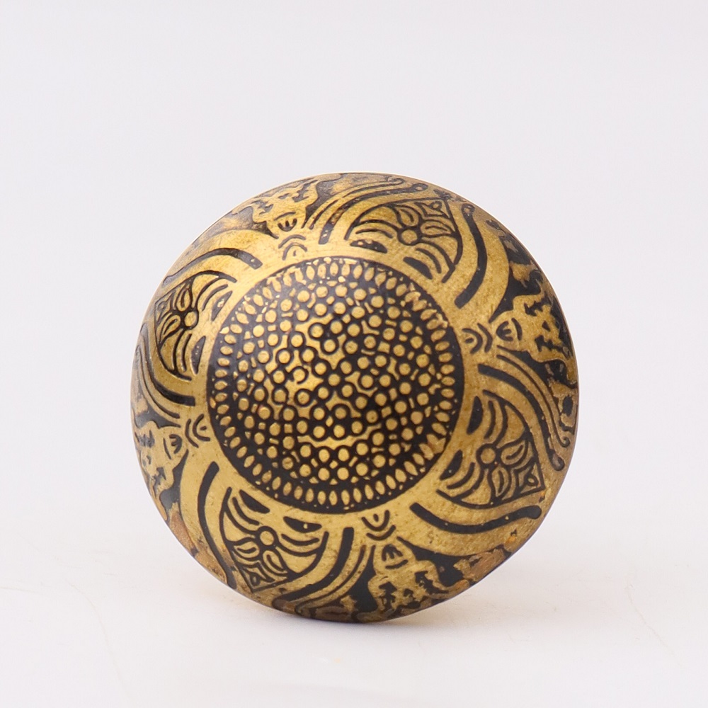 Modern Brass Floral Drawer Knobs