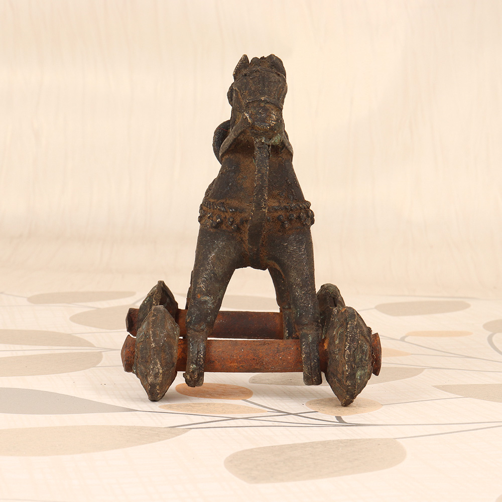 Vintage Finish Brass Horse with Rider for Home Decoration