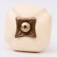Solid Cream Square Ceramic Wardrobe Knob