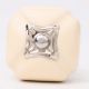 Solid Cream Square Ceramic Wardrobe Knob