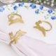 Premium Brass Rabbit Napkin Ring in Set of 4