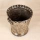 Handmade Brass Nickel Plated Bucket Planter for Decoration
