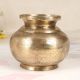 Engraved South Indian Art Brass Holy Water Pot for Rituals