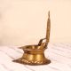 South Indian Finest Brass Gajlaxmi Oil Lamp for Home Decoration
