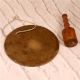 Handmade Finest Brass Round Bell with Wooden Mallet for Decor
