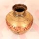 Handcrafted Vintage Brass Copper Holy Water Pot in Himalayan Art