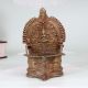 South Indian Traditional Brass Gaja Lakshmi Oil Lamp for Rituals