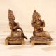 Traditional Handmade Brass Lord Ganesha and Goddess Laxmi Statue