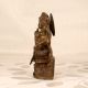 Hindu Goddess Brass Lakshmi Statue in Sitting Position for Decor