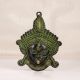 Handmade Brass Goddess Kali Mask Wall Hanging in Dark Finish