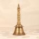 Indian Traditional Brass Temple Bell with Handle with Vishnu Chakra