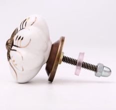 White Golden Leaf Big Melon Knob