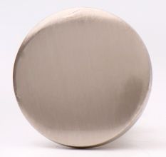 Round Brass Kitchen Cabinet Knob In brushed Silver Color