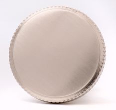 Handmade Round Brushed Nickel Plated Solid Brass Knob