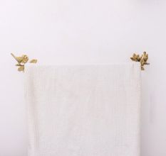 Solid Brass Bird Brass Branch Bird Towel Rod