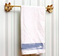 Golden Brass Butterfly Bathroom Towel Holder