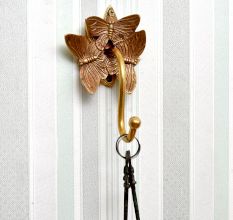 Brass Butterfly Shaped Wall Hook