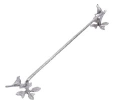 Solid Brass Silver Bird Brass Branch Bird Towel Rod