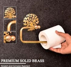 Handcrafted Premium Brass Tree Hanger in Set of 4