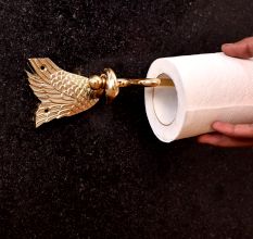 Premium Brass Handmade Toilet Paper Holder for Bathroom