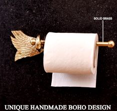 Premium Brass Handmade Toilet Paper Holder for Bathroom