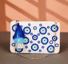 Evil-Eye Cotton and Beads Premium Hang Bag for Women