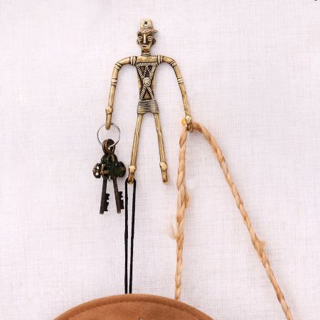Indian Tribal Cast Brass Wall Hooks