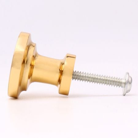 Round Shape Brass Cabinet knob  In Golden Color