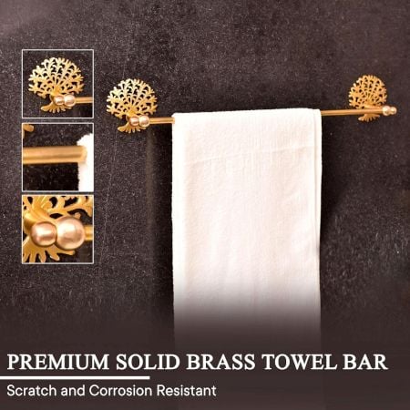 Handmade High-Quality Brass Towel Hanger for Bathroom