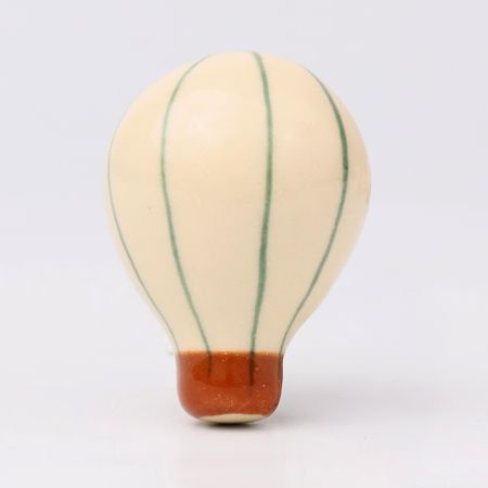 Sage Green Ceramic Hot Air Balloon Modern Kids Drawer Knob