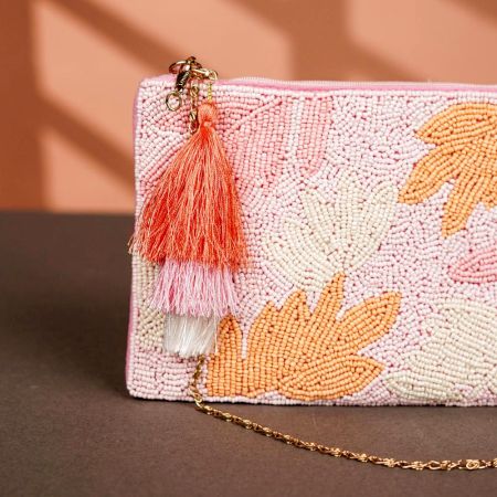 Beautiful Pink Premium Cotton Hand Bag for Festive Occasions