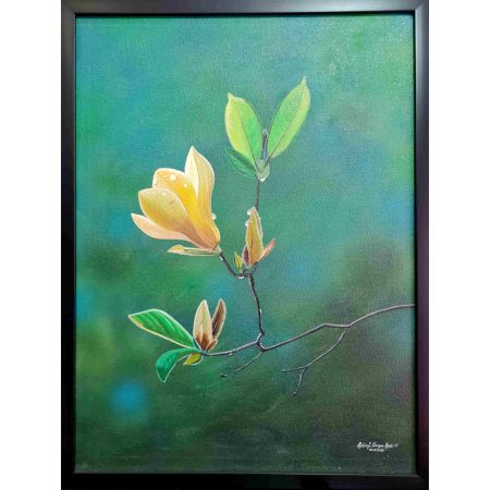 Whispers of Spring Acrylic Canvas Painting by Ashraf Unique Arts 16.5 x 24 Inches