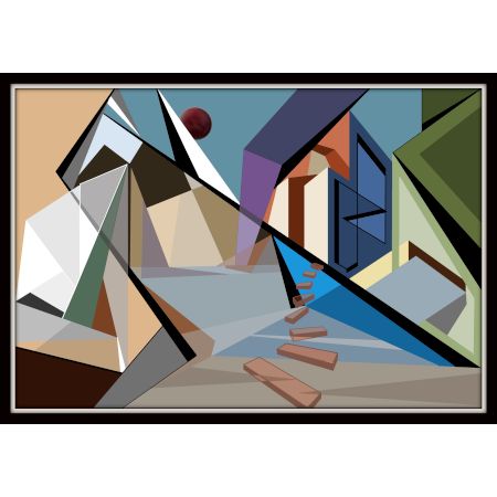 Fragments of Perspective Canvas Digital Artwork by Artist Suparna Sen 11.5 x 16.5 Inches