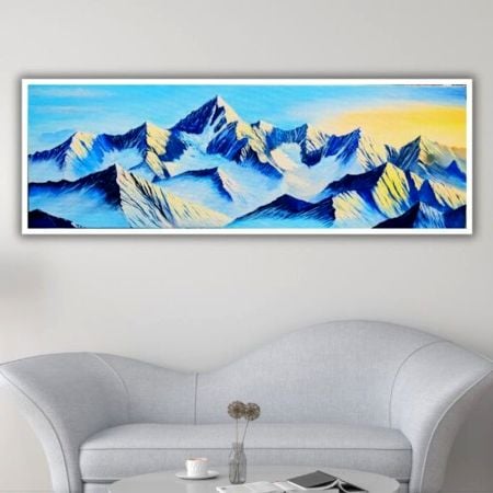 Celestial Ascent Canvas Painting by Artist Prathvishree  30 x 90 cm