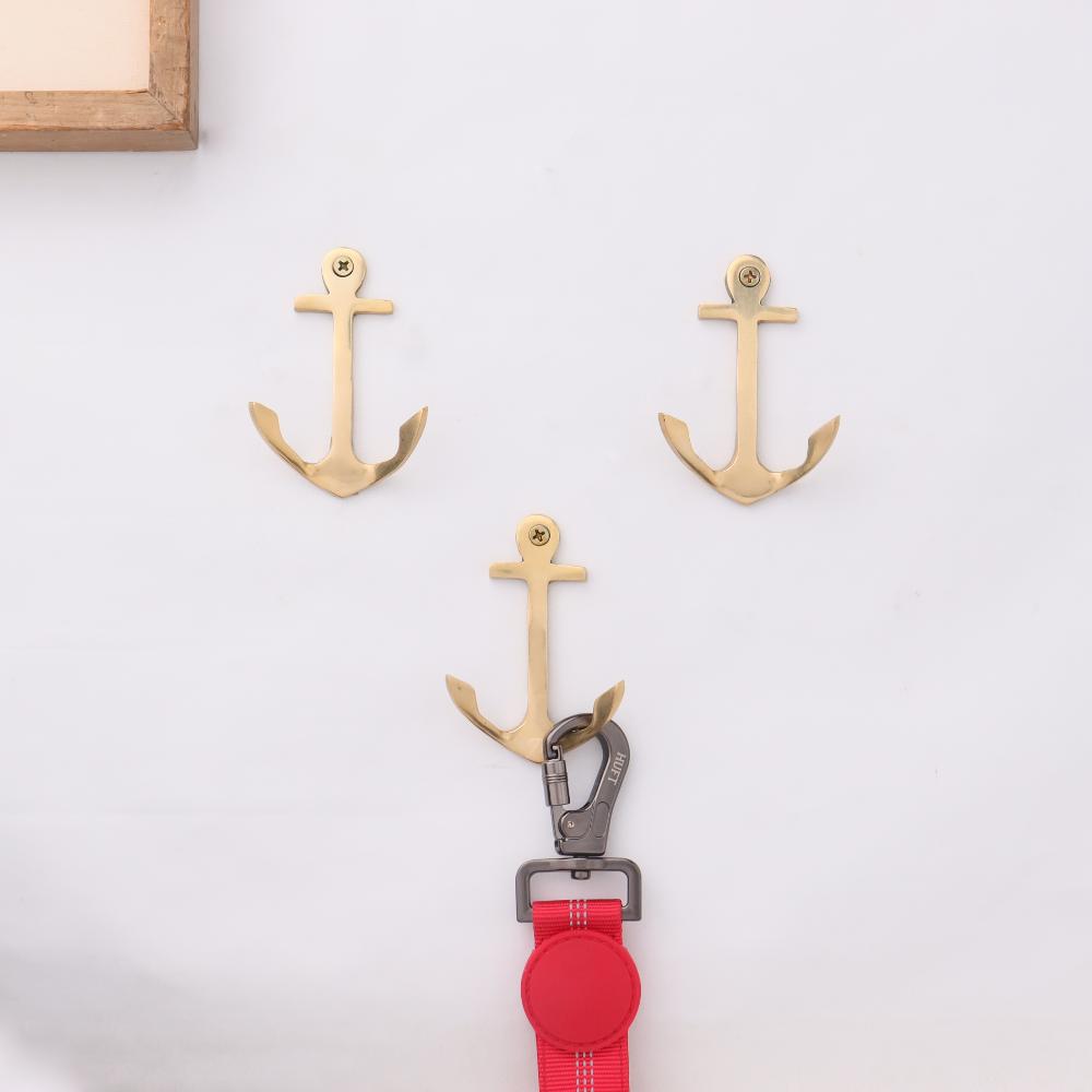 3 Pieces Vintage Anchor Decorative Wall Hooks