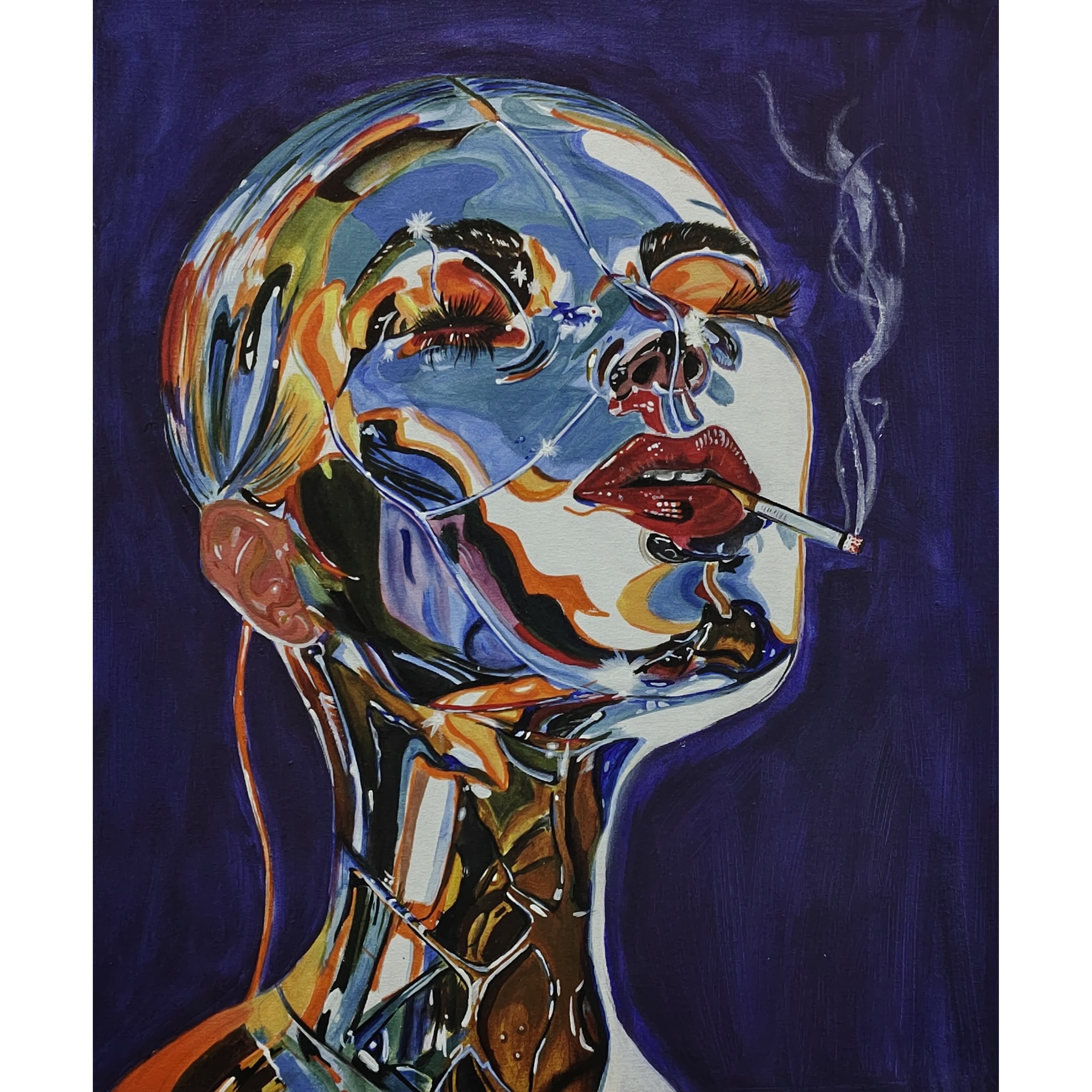 Art of Elegance Canvas Painting by Artist Tanya Goswami 24 x 18 Inches