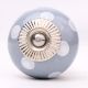 Grey Dotted Ceramic Cabinet Knobs Online